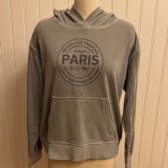 Zenana Outfitters Gray Paris Hoodie - Picture 1 of 3